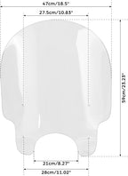 TCMT 39mm Clamps Windscreen Windshield Fits For Harley-Davidson Dyna Low Rider Super Glide Wide Glide Fat Bob Street Bob Sportster Iron 883 XL 883 XL1200 Seventy Two