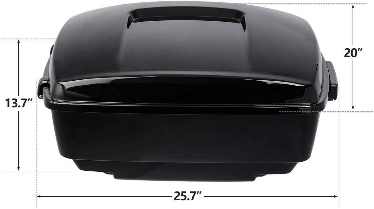 TCMT 13.7" King Motorcycle Trunk Backrest Pad 2 Up Mounting Rack Fit For Harley 2014-2025 Touring CVO Road King Road Glide Street Glide Electra Glide Pack