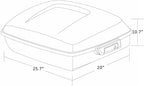 TCMT 10.7" Chopped Motorcycle Trunk Box Backrest LED Tail Light Fit For Harley Touring 2014-2025 Electra Glide Road Glide Road King FLHT FLTRX FLHR Chrome Latch Pack