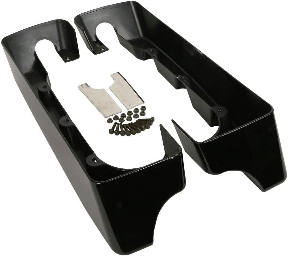 TCMT ABS 4" Hard SaddleBag Extensions Fits For Harley Touring Models CVO Road Glide Road King Street Glide Electra Glide Ultra Classic 1994-2013