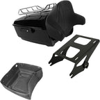 TCMT 13.7" King Motorcycle Trunk Backrest Pad Luggage Rack 2 Up Mounting Rack Fit For Harley 2014-2025 Touring CVO Road King Road Glide Street Glide Electra Glide Pack