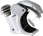 TCMT 2 Pairs 39mm Front Fork Windshield Clamps Fit For Harley Dyna Super Glide Low Rider Sportster XL 1200 883 (Chrome 39mm)