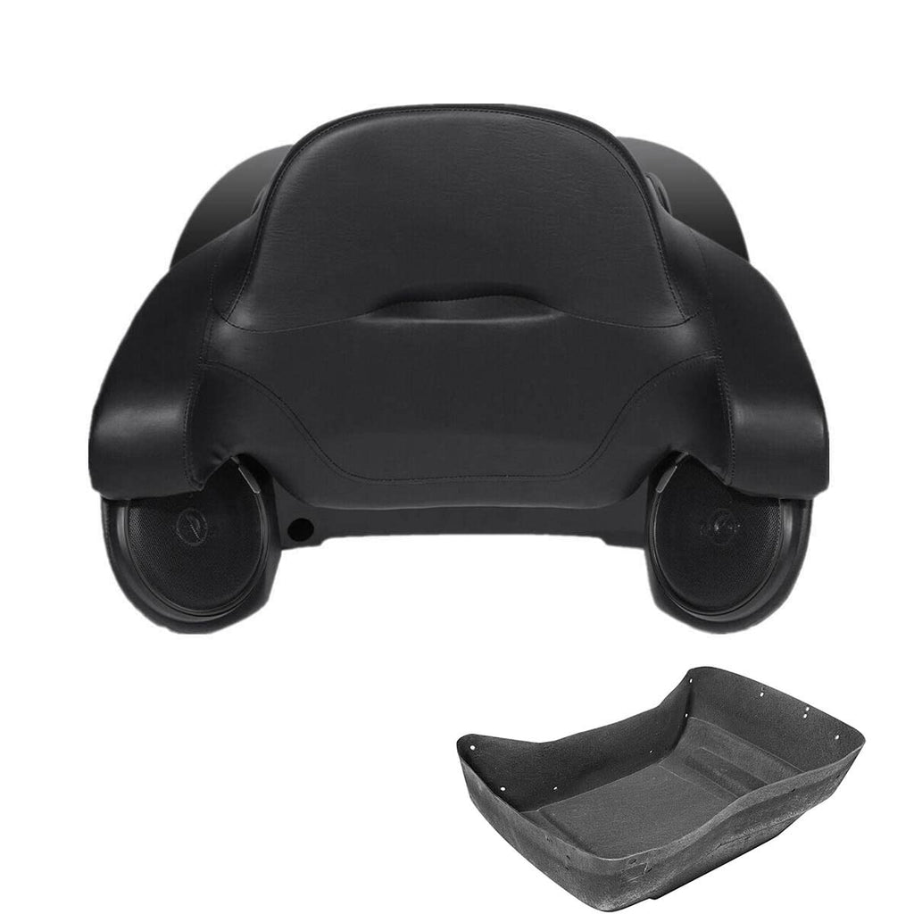 TCMT 13.7" King Motorcycle Trunk Box Wrap-Around Backrest Speakers Taillight Fit For Harley 2014-2025 Touring CVO Road King Road Glide Street Glide Electra Glide Pack