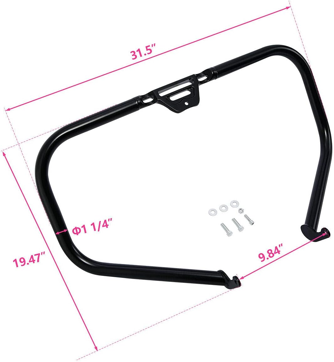 TCMT 1 1/4" Engine Crash Guard Bar Fit for Harley Fat Bob Fat Boy Heritage Classic Low Rider Street Bob 2018-2025 Softail Slim Sport Glide 2018-2021 Deluxe Breakout 2018-2020