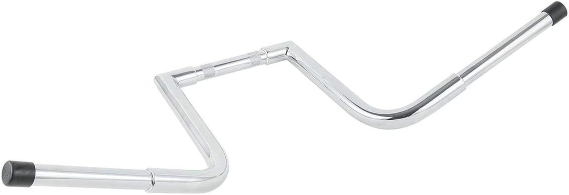 TCMT 12" Rise Ape Hanger Bar, 1-1/4" Fat Handlebar, Fits Harley FLST FXST Sportster XL, Chrome Steel, 34.5" Wide