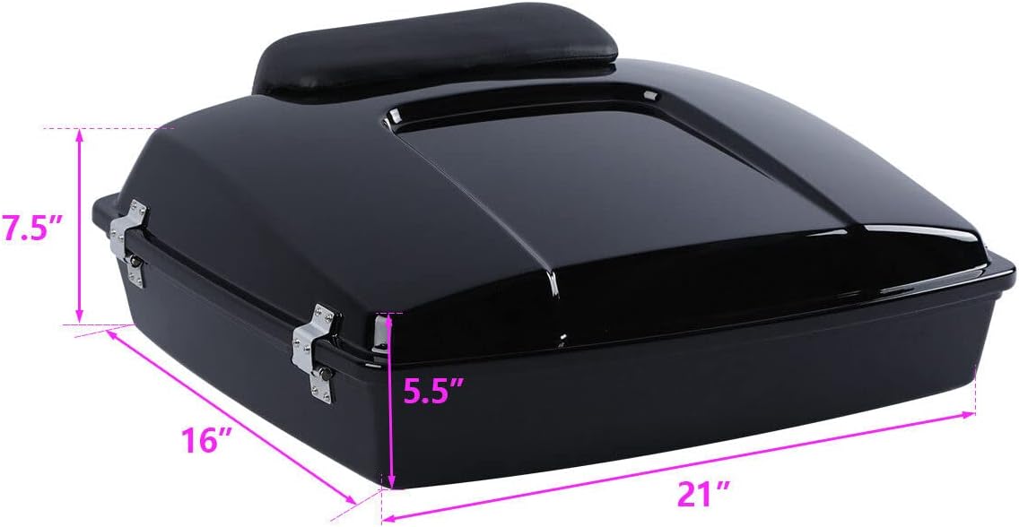 TCMT 5.5" Razor Motorcycle Trunk Backrest Pad Mount Rack Docking Hardware Fit for Harley Touring 1997-2008 Touring Road King Electra Glide Road Glide Pack