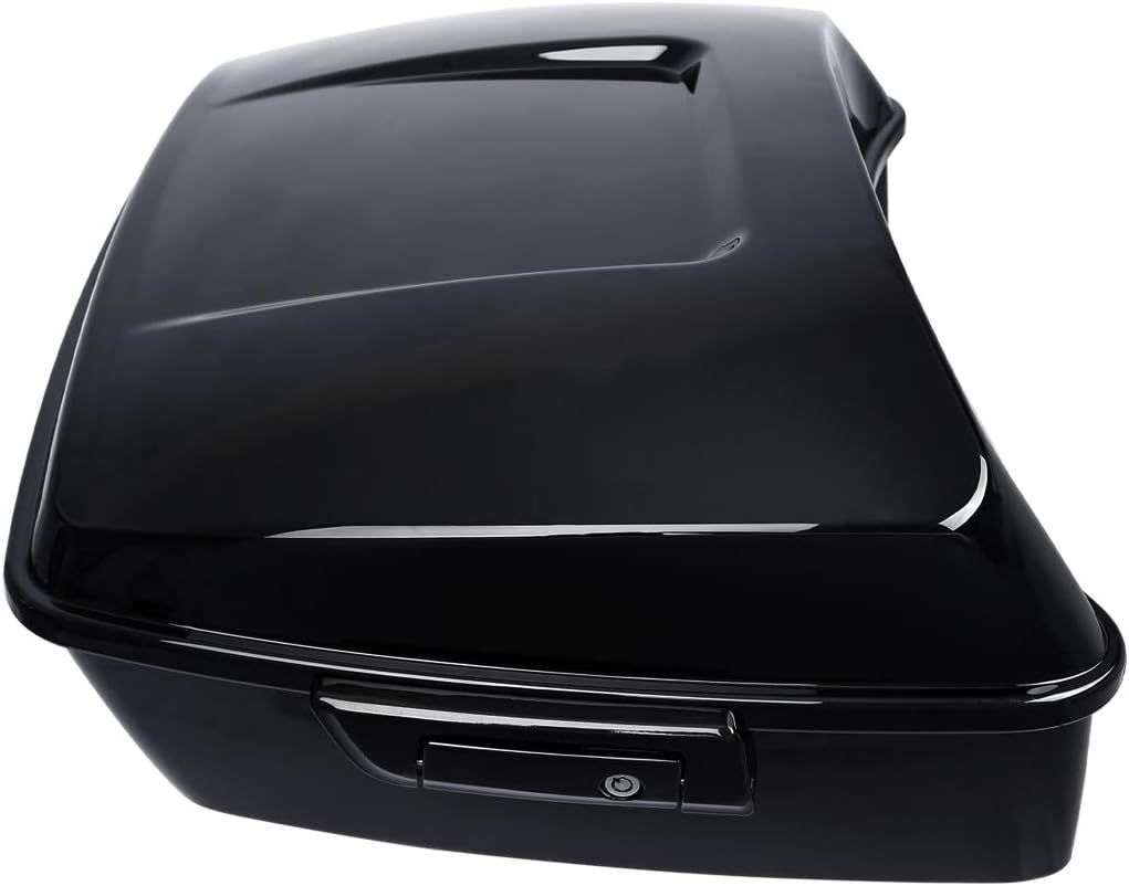 TCMT 13.7" King Motorcycle Trunk Box Black Latches Fits For Harley 2014-2025 Touring CVO Road King Road Glide Street Glide Electra Glide Pack