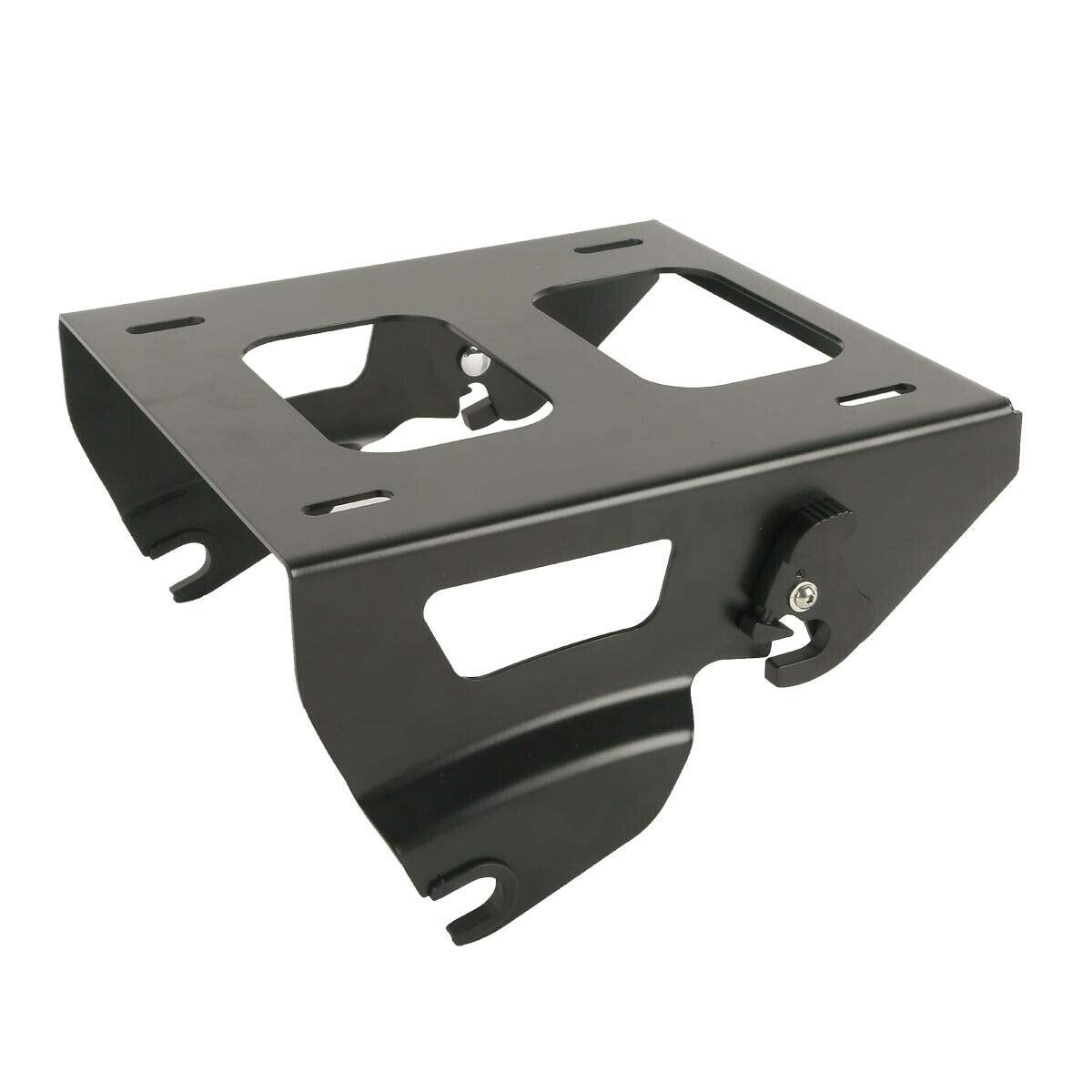 TCMT 5.5" Razor Motorcycle Trunk Backrest Pad Two Up Mounting Rack Fit For Harley 2014-2025 Touring CVO Road King Road Glide Street Glide Electra Glide Pack