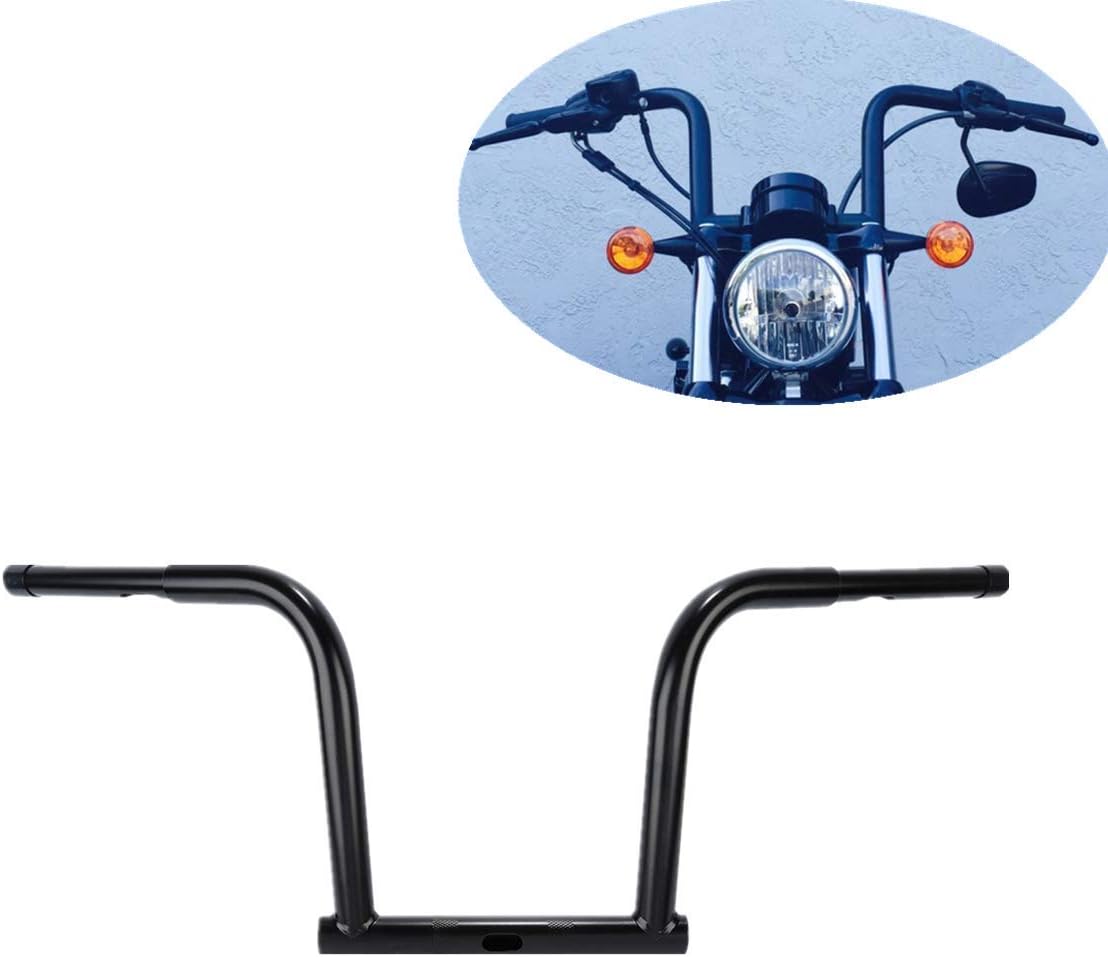TCMT 12" Rise Handlebar Black Fits For Harley Dyna Fat Bob 2008-2017 Low Rider 2016-2019 Switchback 2012-2016 Wide Glide 2010-2017 Street Bob 2007-2017