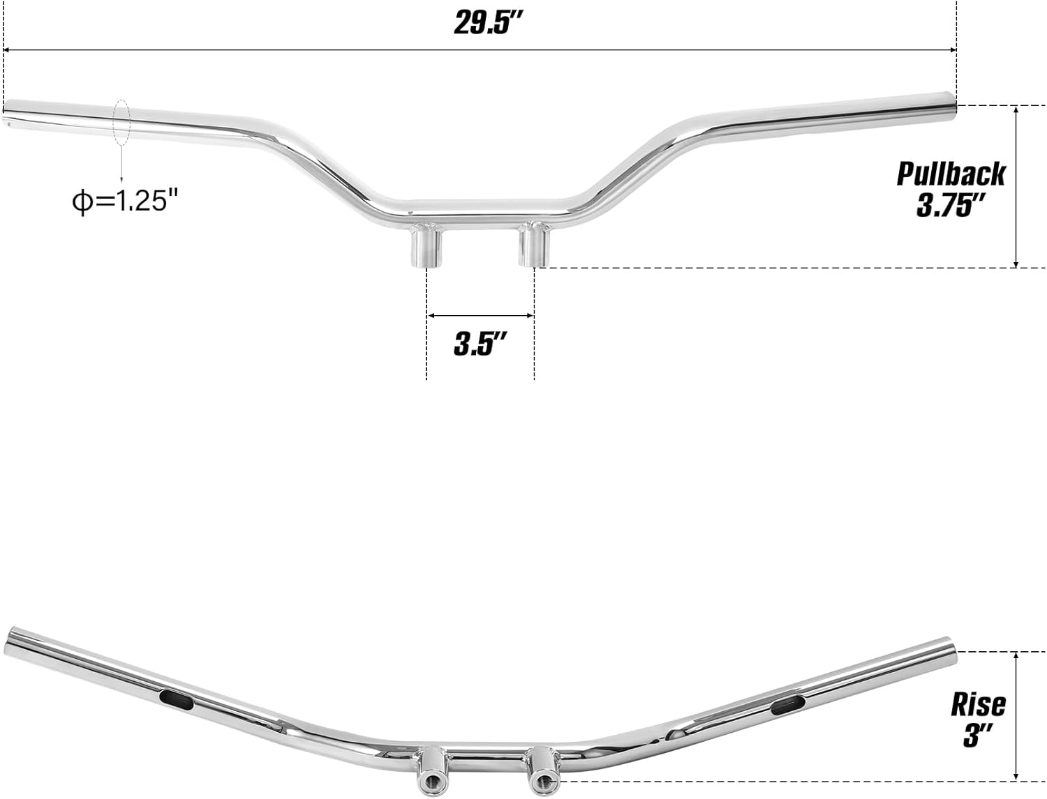 TCMT 1" T-Bars Handlebar Fit For Harley Dyna Switchback FLD 2012-2016 Street Bob FXDB 2006-2021 Fat Bob FXDF 2008-2021 Low Rider FXDL 2001-2002 Low Rider S FXDLS 2016-2021 Wide Glide FXDWG 1999-2021