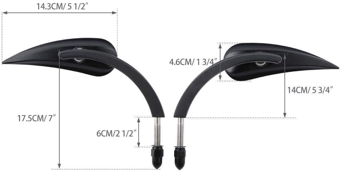 TCMT 8mm Black Rear-View Mirrors Fit For Harley Road King CVO Road Street Tri Glide Sportster XL1200 XL883 XG500 XG750 Heritage Softail Dyna Low Rider Fat Boy