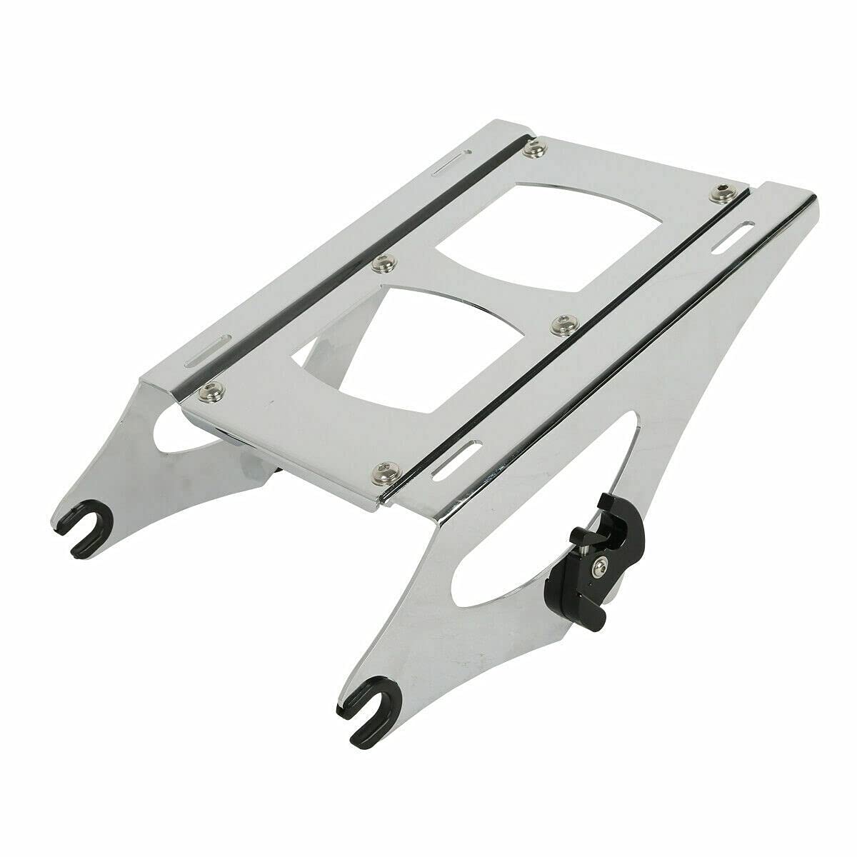 TCMT 5.5" Razor Motorcycle Trunk Backrest Pad Two Up Mounting Rack Fit For Harley 2014-2025 Touring CVO Road King Road Glide Street Glide Electra Glide Pack