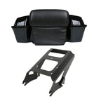 TCMT 5.5" Razor Motorcycle Trunk Box Backrest Pad Two Up Mounting Rack Fit For Harley 2009-2013 Touring Road Glide Street Glide Electra Glide Road King Pack