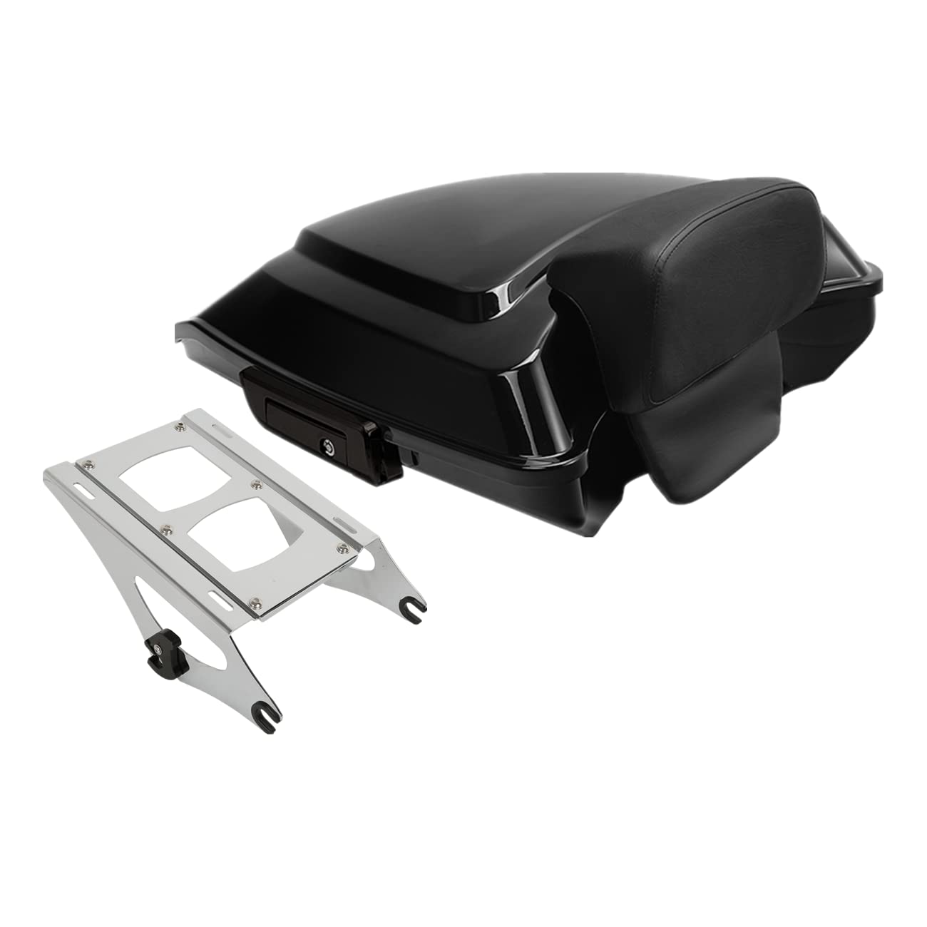 TCMT 5.5" Razor Motorcycle Trunk Box Backrest Pad Mounting Rack Fit For Harley 2014-2025 Touring Road King Street Road Electra Glide Pack