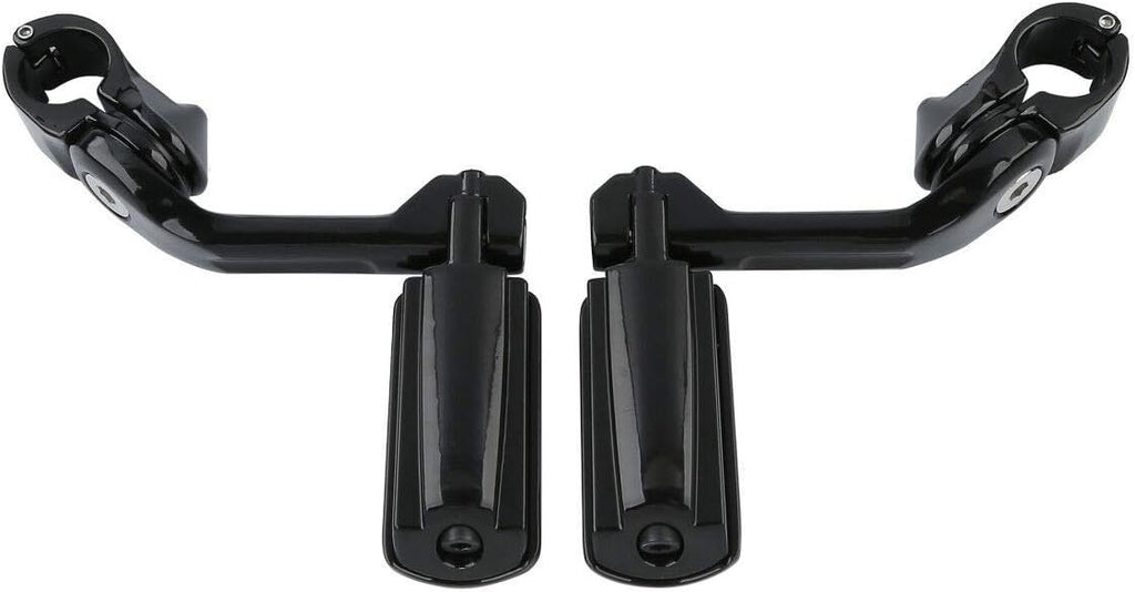 TCMT 1.25" Highway Foot Pegs Footpeg Footrest Fits For Harley Touring Road King Street Glide Road Glide Electra Glide Softail Sportster Dyna with 1.25" Engine Guards