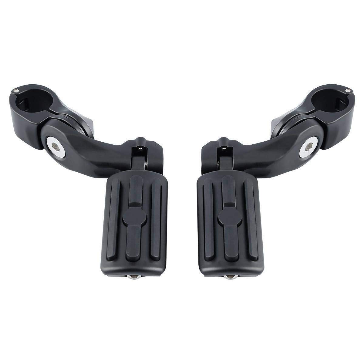 TCMT 1.25" Highway Foot Pegs Footpeg Footrest Fits For Harley Touring Road King Street Glide Road Glide Electra Glide Softail Sportster Dyna with 1.25" Engine Guards