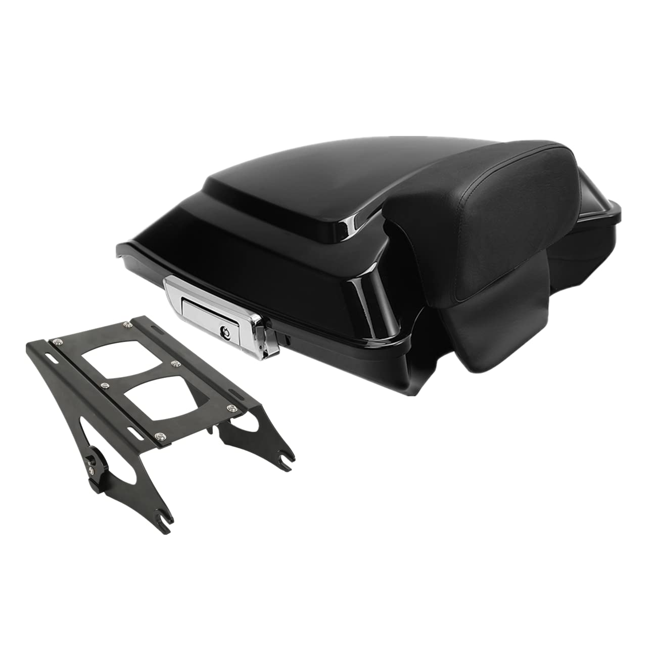 TCMT 5.5" Razor Motorcycle Trunk Box Backrest Pad Mounting Rack Fit For Harley 2014-2025 Touring Road King Street Road Electra Glide Pack
