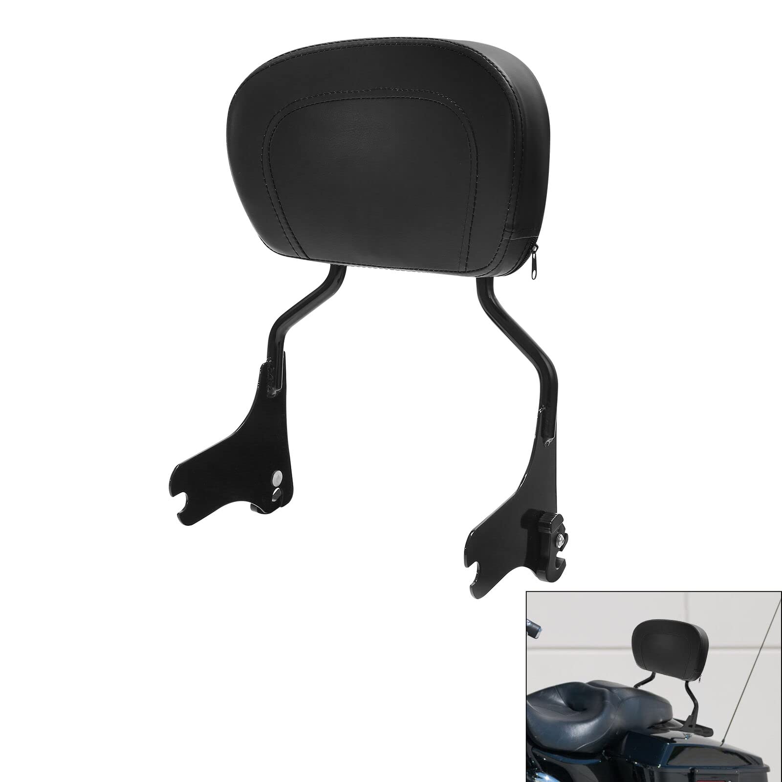 TCMT Backrest Sissy Bar Luggage Rack Fits For Harley Touring Road Glide Road King FLHT FLHX FLTR 1997-2008 Street Glide FLHX 2006-2008 Electra Glide Standard FLHT 1997-2008