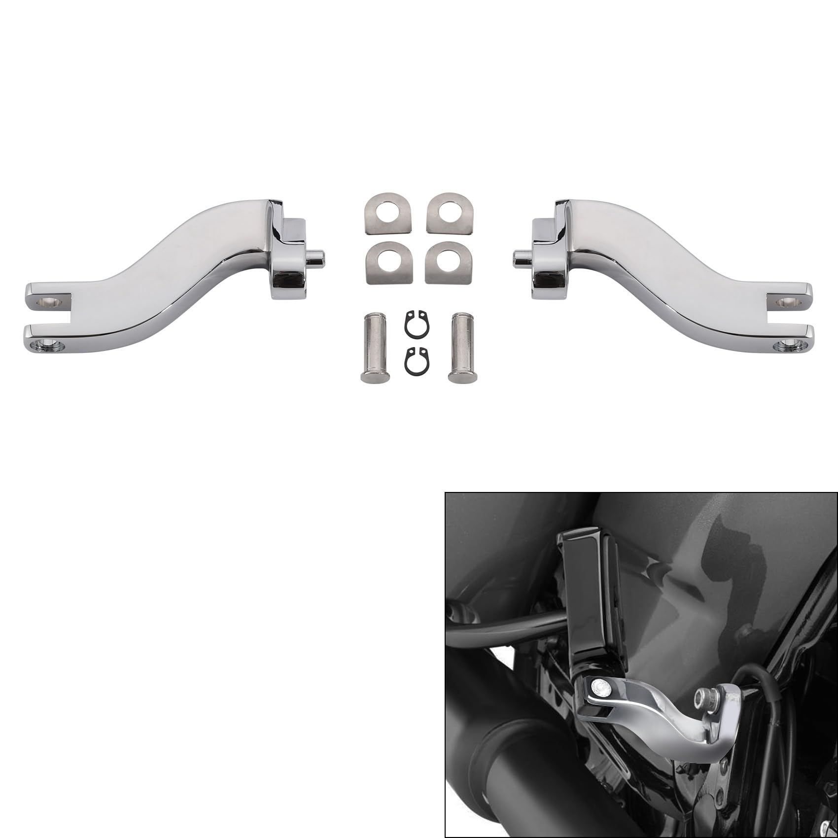 TCMT 10mm Rear Foot Peg Mount Kits Fits For Harley Electra Street Glide Road King 1993-2025