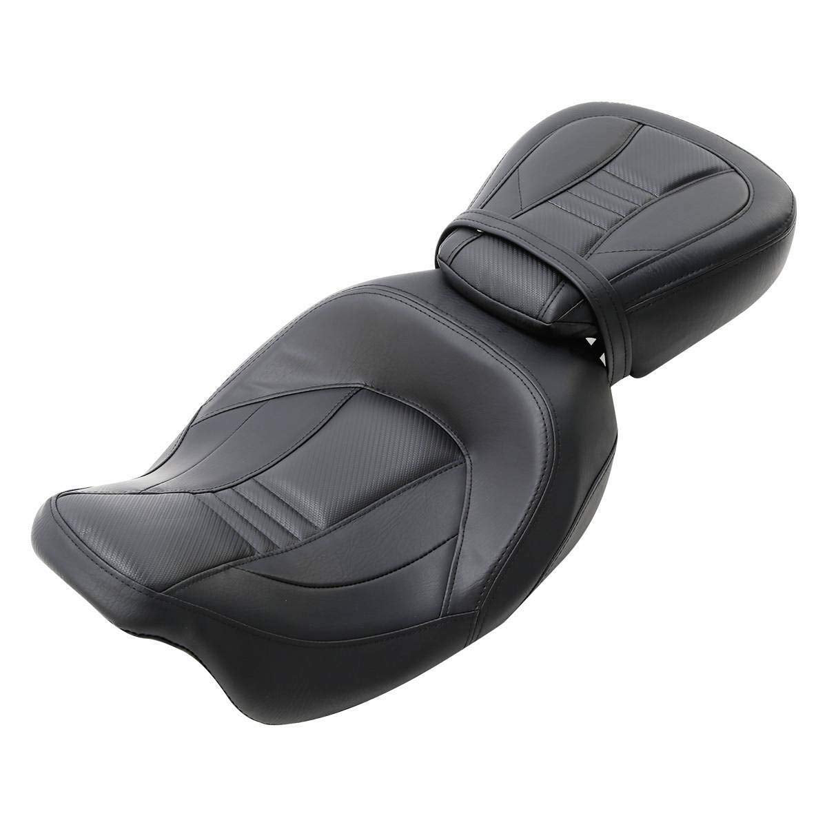 2-Up Rider and Passenger Seat Low Profile Seat Fit For Harley 2009-2023 Touring Street Glide Road King Road Glide