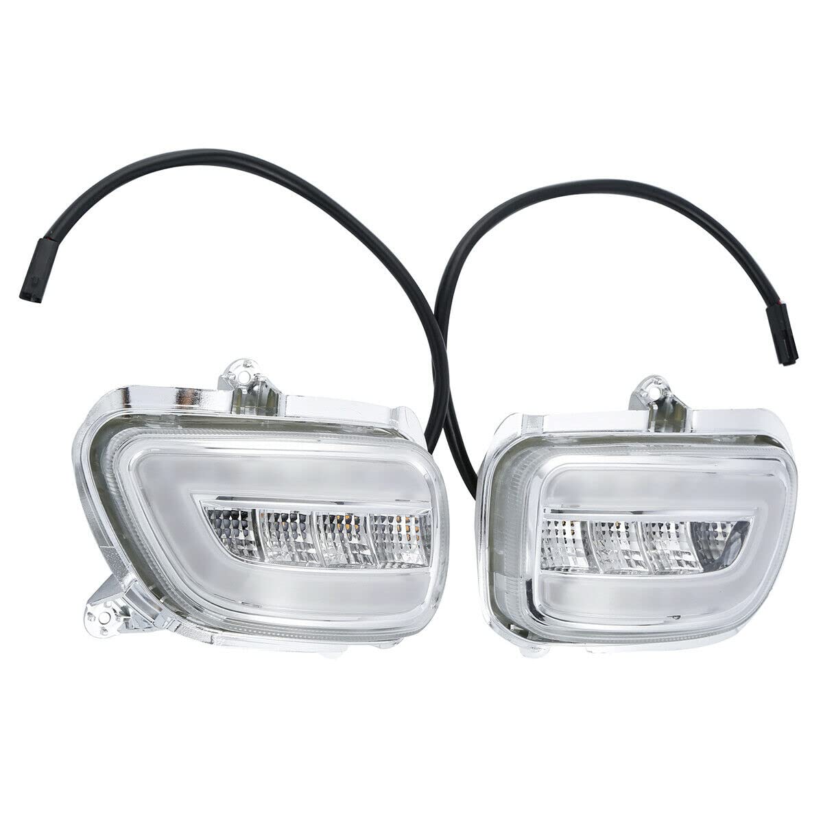 TCMT ABS Smoked Front Turn Signal Lights Blinker Fits For Honda Gold Wing GL1800 2001-2017 F6B 2013-2017