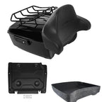 TCMT 13.7" King Motorcycle Trunk Backrest Pad Luggage Rack 2 Up Mounting Rack Fit For Harley 2014-2025 Touring CVO Road King Road Glide Street Glide Electra Glide Pack