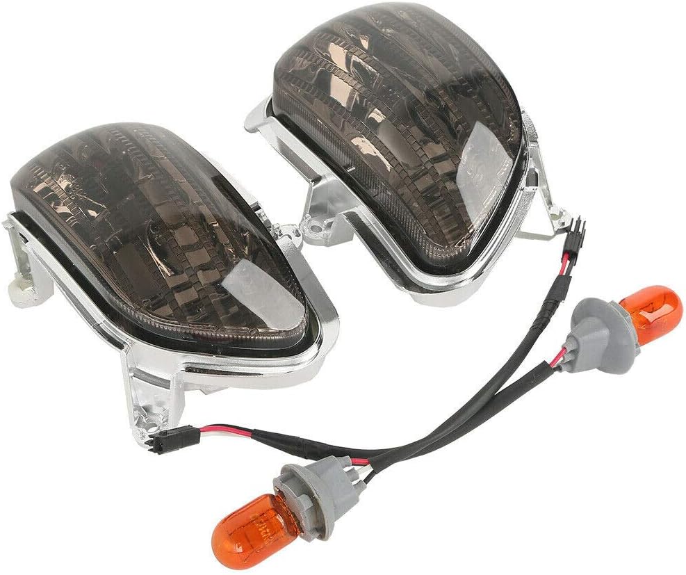 TCMT ABS Smoked Front Turn Signal Lights Blinker Fits For Honda Gold Wing GL1800 2001-2017 F6B 2013-2017