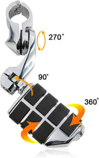 TCMT 1.25" Highway Adjustable Foot Pegs Footrest Fits For Harley Touring Road King Street Glide Road Glide Electra Glide Softail Sportster Dyna with 1.25" Engine Guards