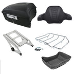 TCMT 13.7" King 2014-2025 Motorcycle Trunk Backrest Pad Top Luggage Rack Mount Rack Fit For Harley Trunk Touring CVO Road King Road Glide Street Glide Electra Glide Ultra Limited Pack