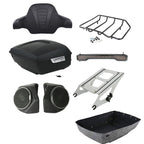 TCMT 13.7" King 2014-2025 Motorcycle Trunk Backrest Pad Top Luggage Rack Mount Rack Fit For Harley Trunk Touring CVO Road King Road Glide Street Glide Electra Glide Ultra Limited Pack