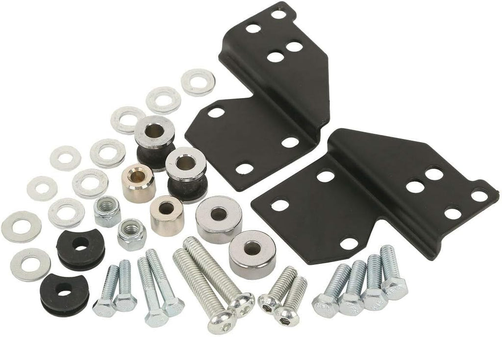 TCMT 5.5" Razor Motorcycle Trunk Backrest Pad Mount Rack Front Docking Hardware Fit For Harley Touring 1997-2008 Touring Road King Electra Glide Road Glide Pack