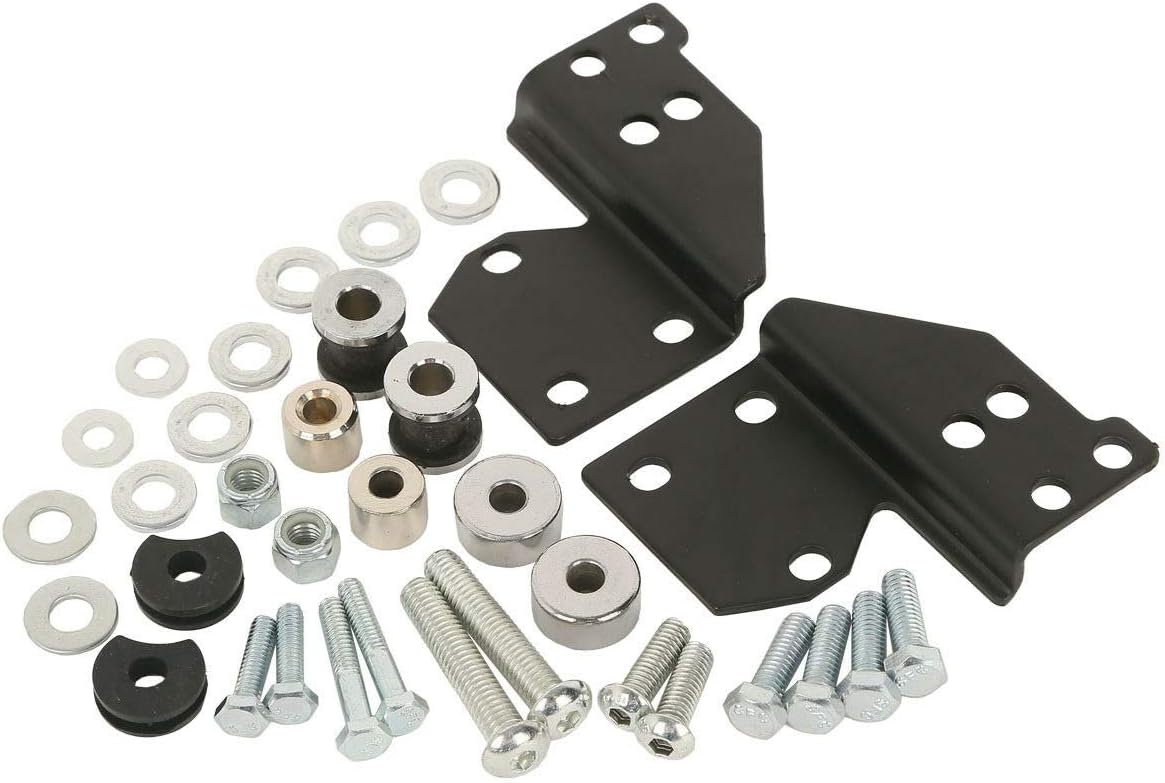 TCMT 5.5" Razor Motorcycle Trunk Backrest Pad Mount Rack Front Docking Hardware Fit For Harley Touring 1997-2008 Touring Road King Electra Glide Road Glide Pack