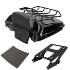 TCMT 5.5" Razor Motorcycle Trunk Box Backrest Two Up Mount Rack Base Plate Fit For Harley Touring 2014-2025 CVO Road King Road Glide Street Glide Electra Glide Pack
