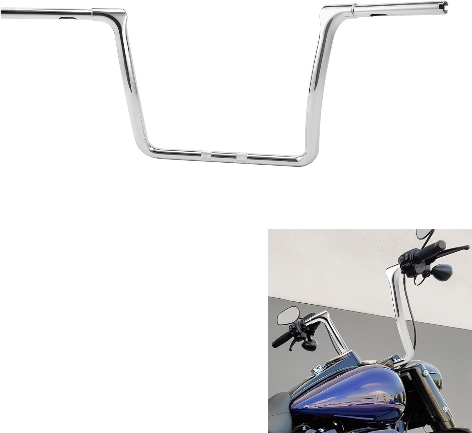 TCMT 13" Rise Ape Hanger Handlebar Fit For Harley Touring Road Street Glide 2014-2023
