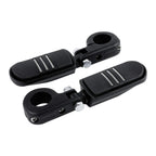 TCMT 1 1/4" Highway Engine Guard Streamliner Foot Pegs Clamp Fits For Harley Yamaha Kawasaki Suzuki Honda Black