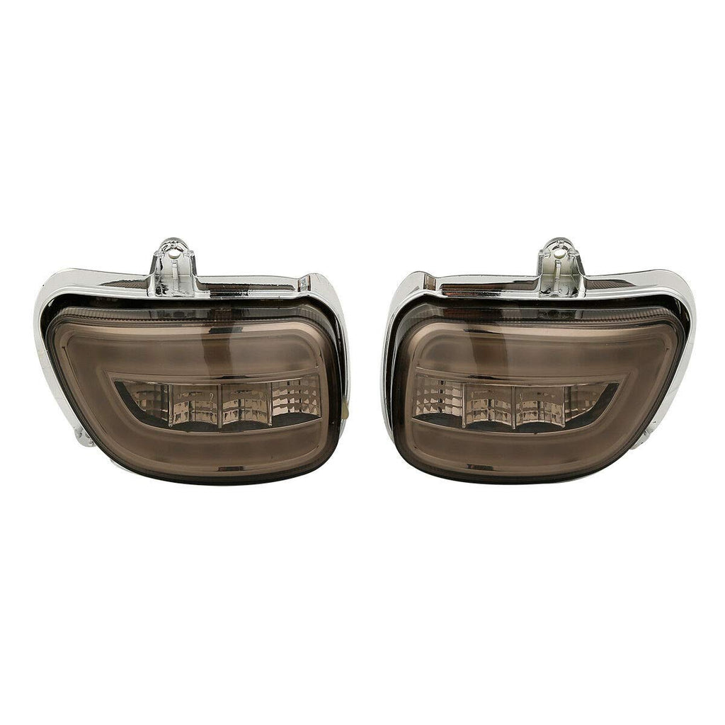 TCMT ABS Smoked Front Turn Signal Lights Blinker Fits For Honda Gold Wing GL1800 2001-2017 F6B 2013-2017