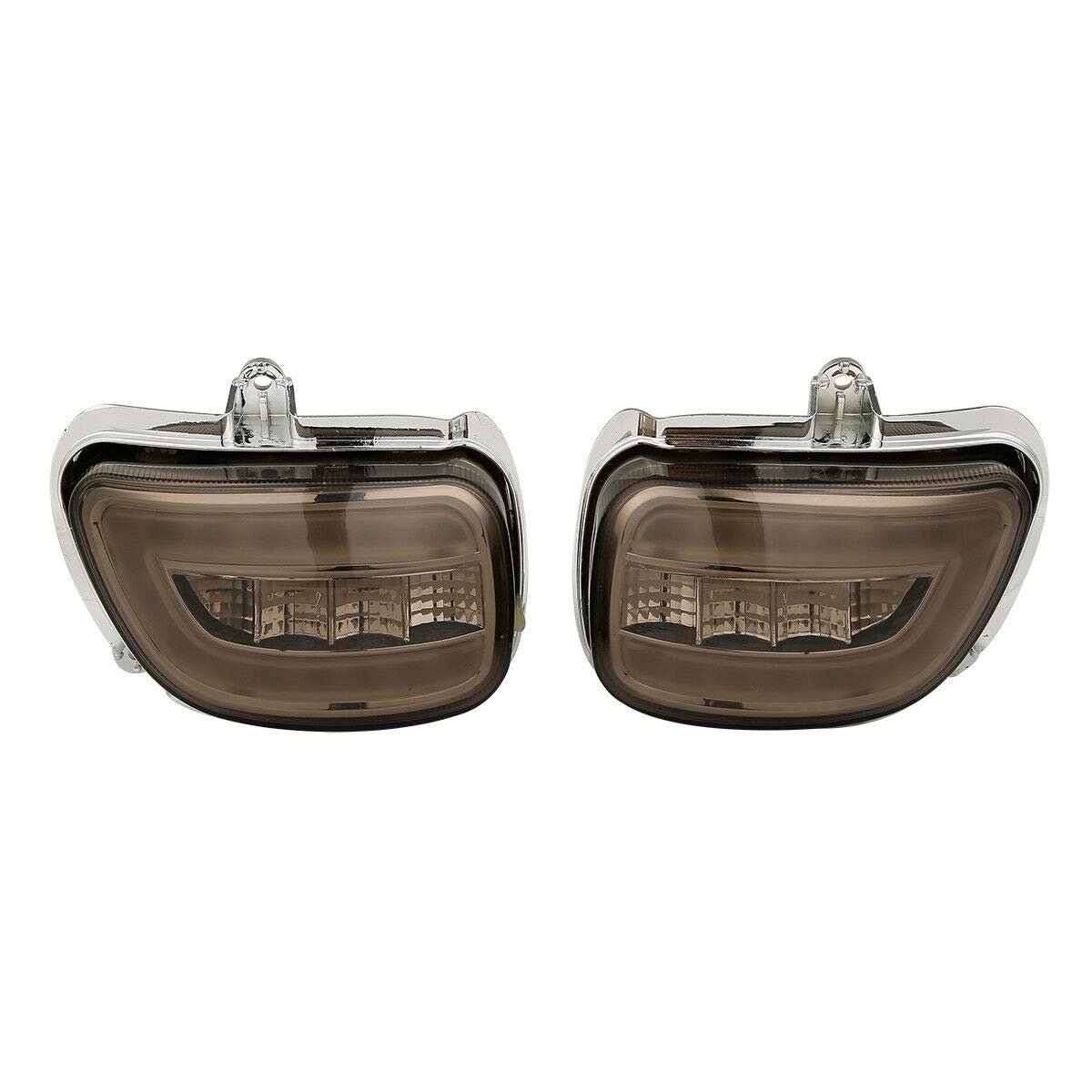 TCMT ABS Smoked Front Turn Signal Lights Blinker Fits For Honda Gold Wing GL1800 2001-2017 F6B 2013-2017