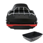 TCMT 13.7" King 2014-2025 Motorcycle Trunk Backrest Pad Top Luggage Rack Speakers Fit For Harley Touring CVO Road King Street Electra Glide Ultra Limited Pack