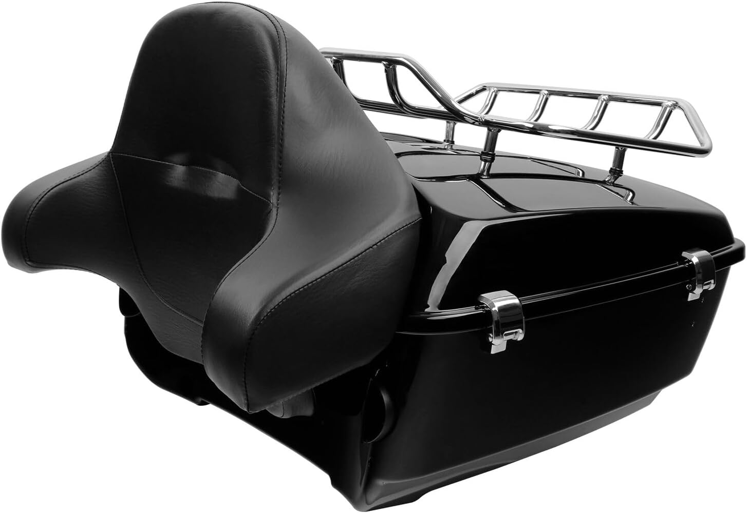 TCMT 13.7" King Motorcycle Trunk Box Backrest Pad Luggage Rack 2 Up Mount Rack Base Plate Fit For Harley 2014-2025 Touring CVO Road King Road Glide Street Glide Electra Glide Pack