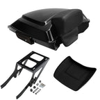 TCMT 5.5" Razor Motorcycle Trunk Box Backrest Pad Mounting Rack Fit For Harley 2014-2025 Touring Road King Street Road Electra Glide Pack