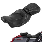 2-Up Rider and Passenger Seat Low Profile Seat Fit For Harley 2009-2023 Touring Street Glide Road King Road Glide