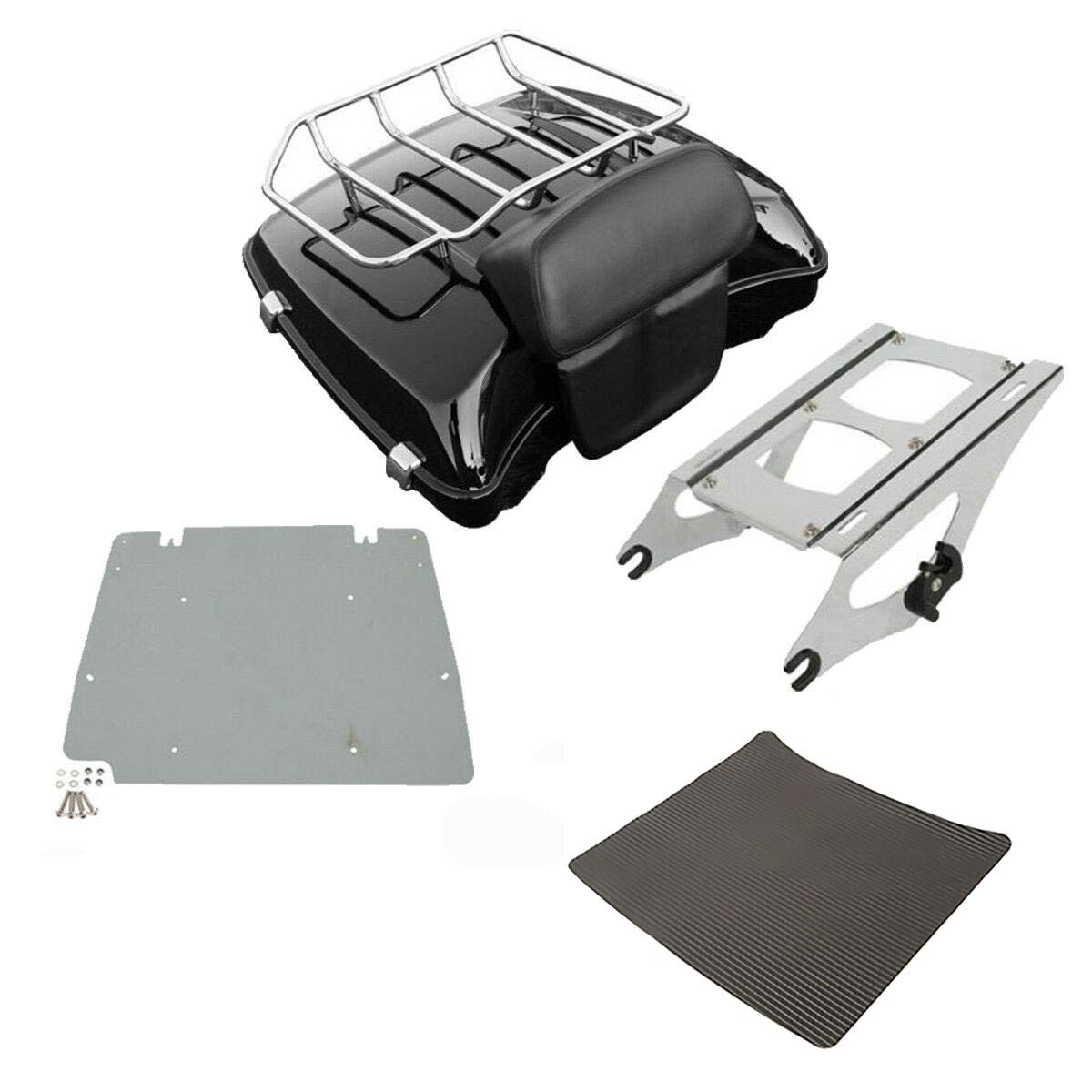 TCMT 5.5" Razor Motorcycle Trunk Box Backrest Psd Fits For Harley Touring 2014-2025 CVO Road King Road Glide Street Glide Electra Glide Ultra Limited Tri Glide Pack