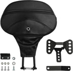 TCMT Adjustable Plug-in Driver Rider Backrest Pad Fit For Harley Touring Road King CVO Street Glide Electra Glide Road Glide Tri-Glide 2009-2023 Black