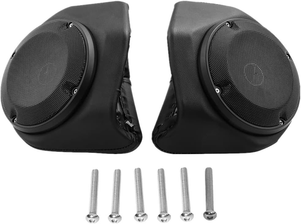 TCMT 13.7" King Motorcycle Trunk Box Wrap-Around Backrest Rear Speakers 2 Up Mounting Rack Fit For Harley 2014-2025 Touring CVO Road King Road Glide Street Glide Electra Glide Pack