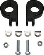 TCMT 32mm 1 1/4" Highway Engine Guard Bar Highway Footpegs Mount Kit - Aluminum - Black - Universal Fit - Front - Fits Harley Touring, Road King, Street Glide, Electra Glide & More