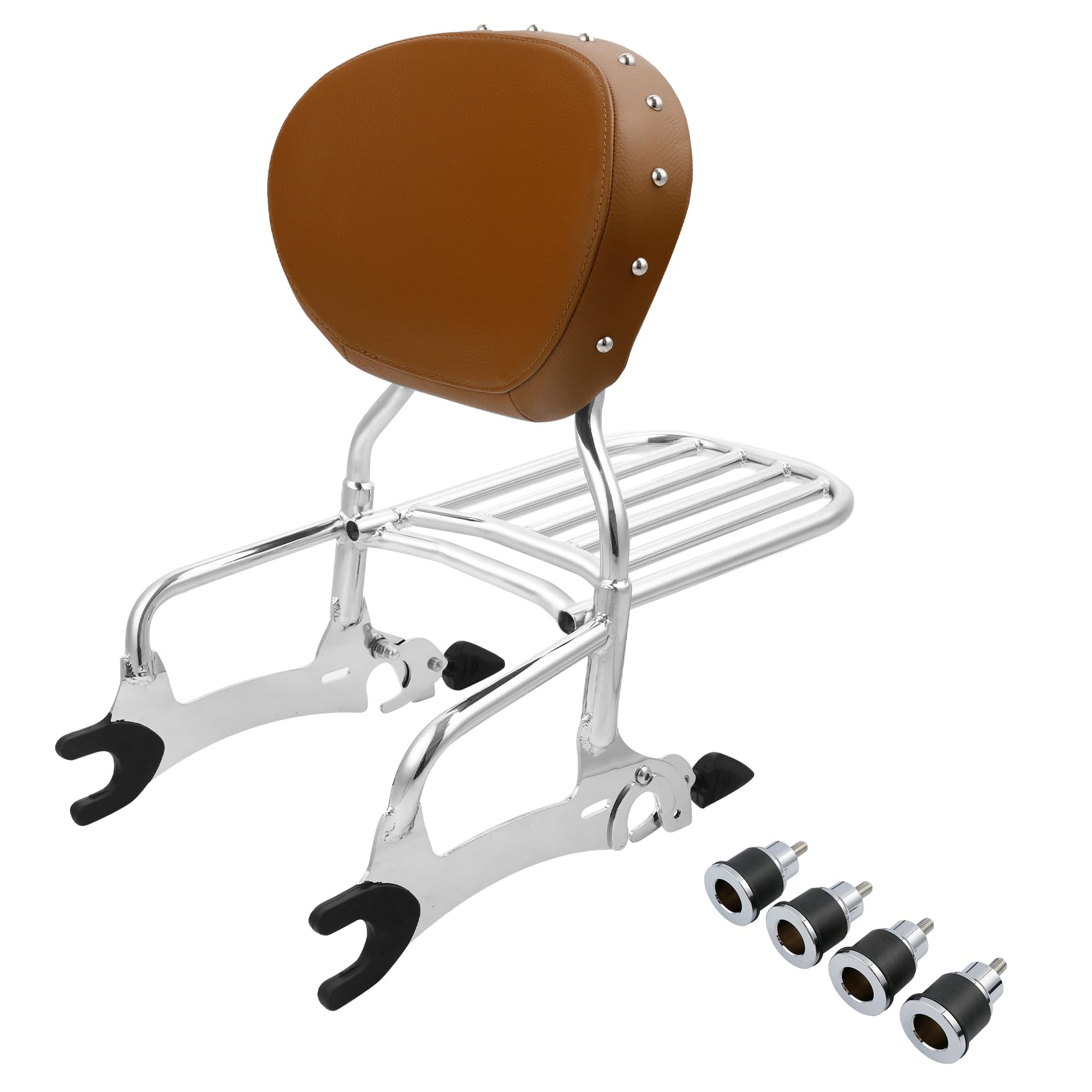 TCMT Backrest Sissy Bar Luggage Rack Fit for Indian Chieftain Limited 2017-2024 Springfield Dark Horse Challenger Limited 21-24 Roadmaster 17-24 Indian Vintage 20-21