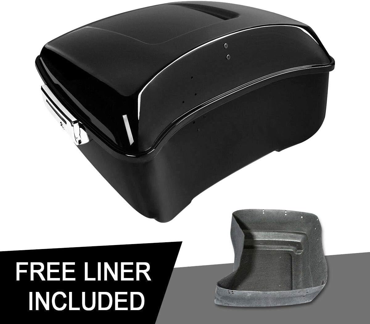 TCMT 13.7" King Motorcycle Trunk Box Fits For Harley Davidson 2014-2025 Touring CVO Road King Road Glide Street Glide Electra Glide Ultra Limited Pack Trunk