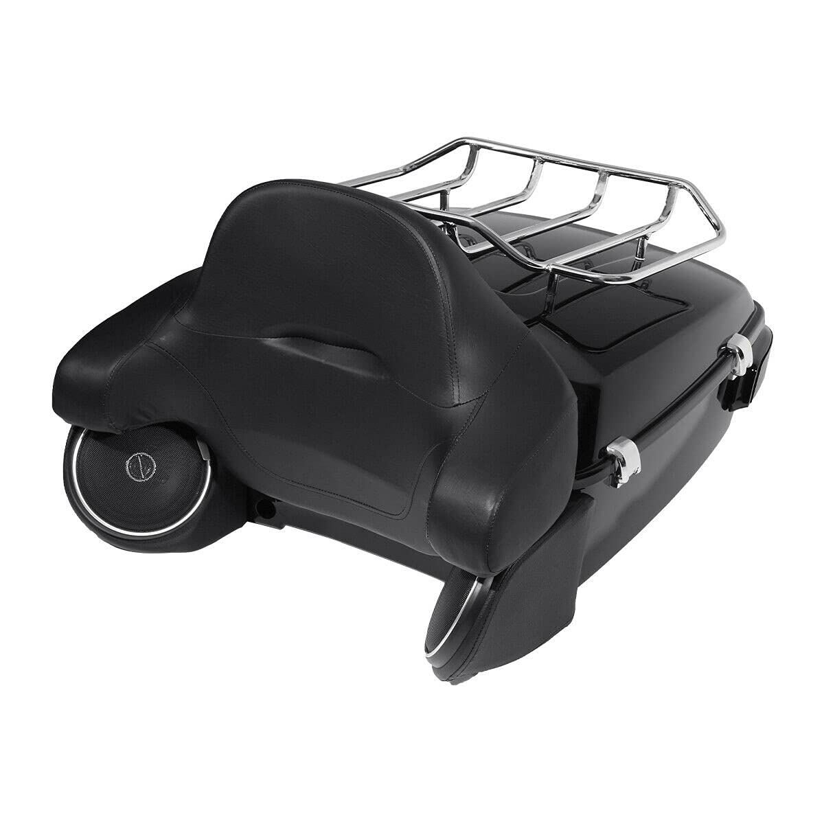 TCMT 13.7" King 2014-2025 Motorcycle Trunk Backrest Pad Luggage Rack Speakers Taillight Fit For Harley Trunk Touring CVO Road King Road Glide Street Glide Electra Glide Pack