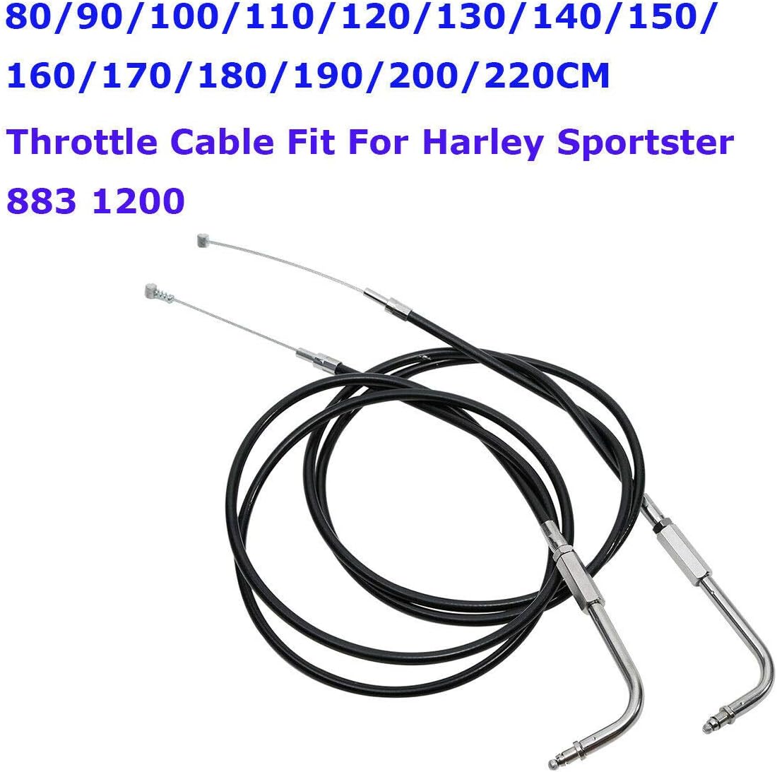 TCMT 150cm 59'' Throttle Cable Wire Fit For Harley Sportster 883 1200 XL883 XL 1200
