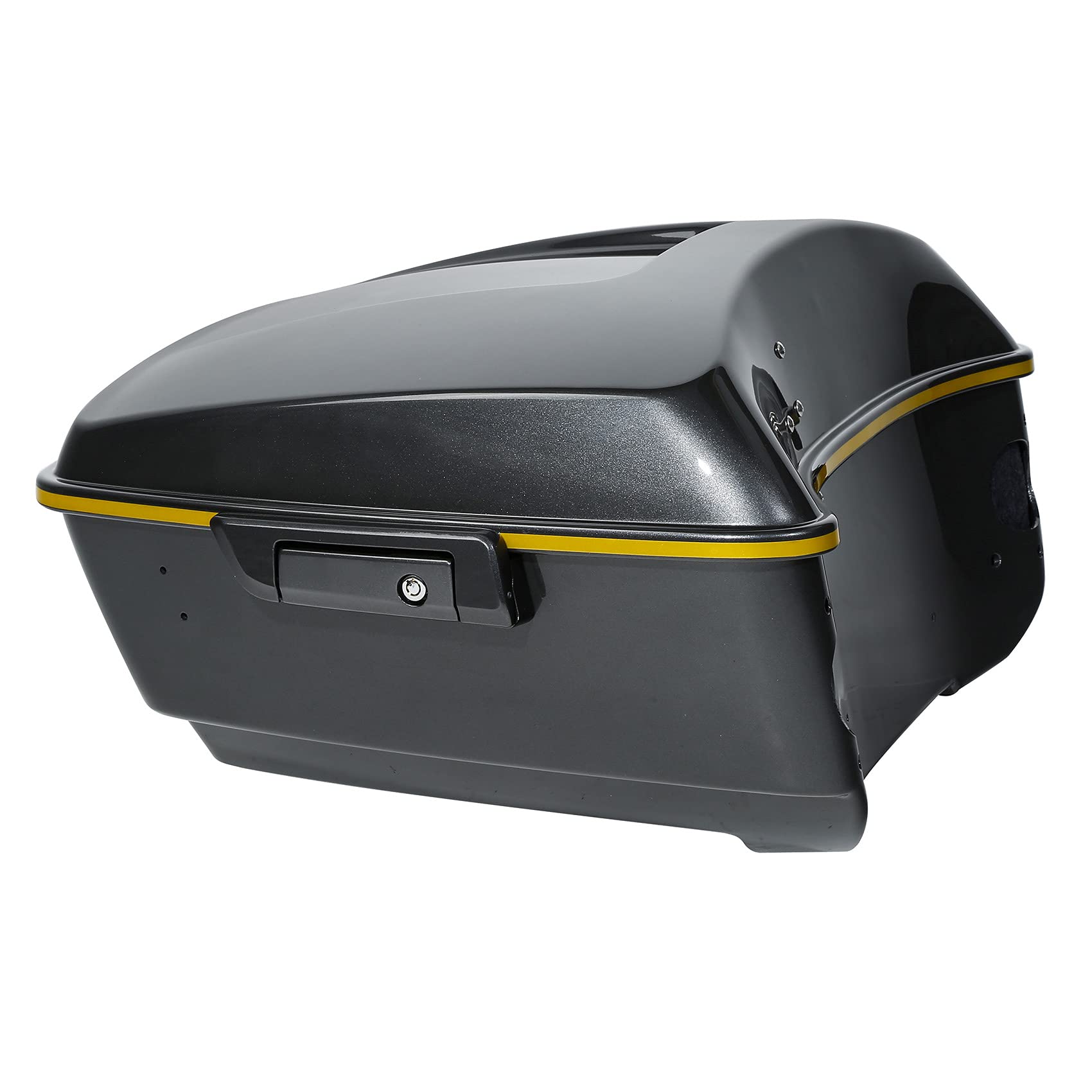 TCMT 13.7" King Motorcycle Trunk Box Black Latches Fits For Harley 2014-2025 Touring CVO Road King Road Glide Street Glide Electra Glide Pack